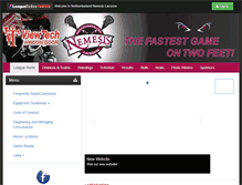 Tablet Screenshot of northumberlandlacrosse.ca
